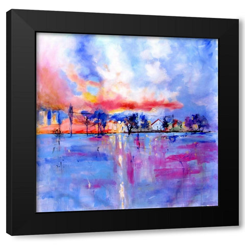 Morning Black Modern Wood Framed Art Print with Double Matting by Kovacs, Anna Brigite