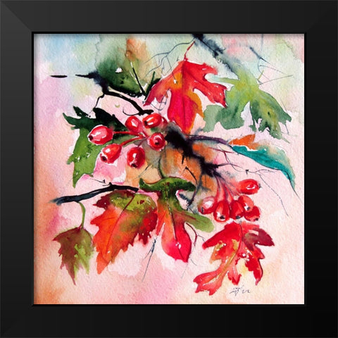 Hawthorn Black Modern Wood Framed Art Print by Kovacs, Anna Brigite