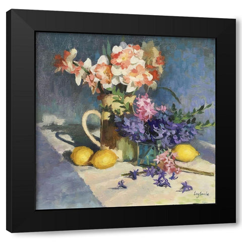 Spring Sun Black Modern Wood Framed Art Print by Strube, Ling
