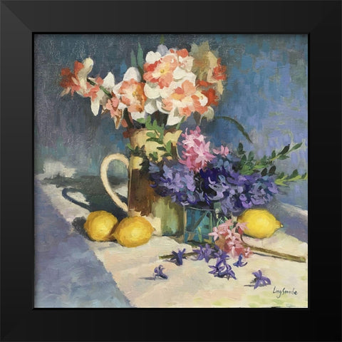 Spring Sun Black Modern Wood Framed Art Print by Strube, Ling