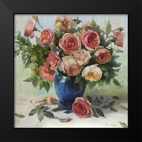 Happy Day Black Modern Wood Framed Art Print by Strube, Ling