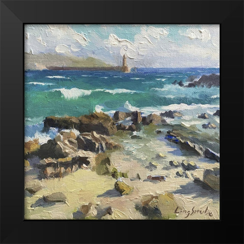 Sound of Sea Black Modern Wood Framed Art Print by Strube, Ling