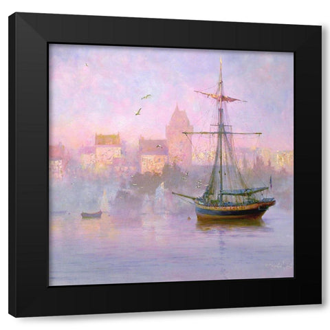 Morning Dreams Black Modern Wood Framed Art Print with Double Matting by Obuchovsky, Yury