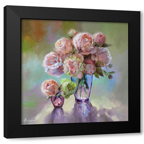 Spring Bouquet II Black Modern Wood Framed Art Print by Rogozina, Svetlana