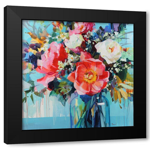 Belle Love Black Modern Wood Framed Art Print by Bond