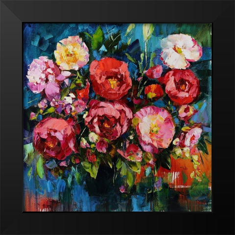 Pretty in Pink Black Modern Wood Framed Art Print by Bond