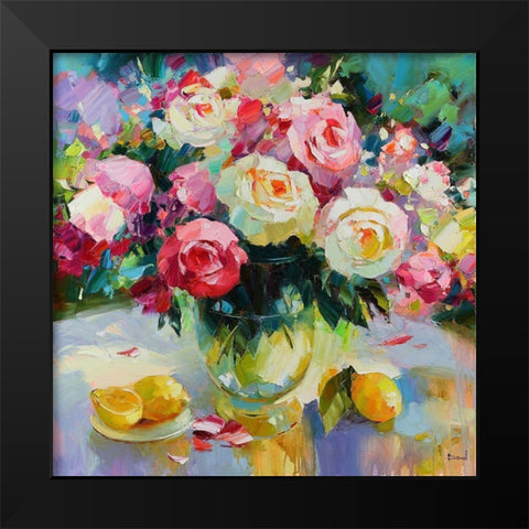 Sunny Fresh Black Modern Wood Framed Art Print by Bond