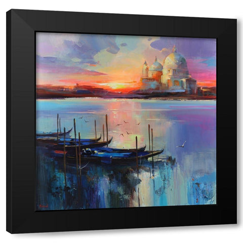 Fresh Mood Black Modern Wood Framed Art Print with Double Matting by Bond