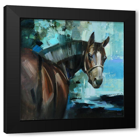 The Night Walk Black Modern Wood Framed Art Print with Double Matting by Bond