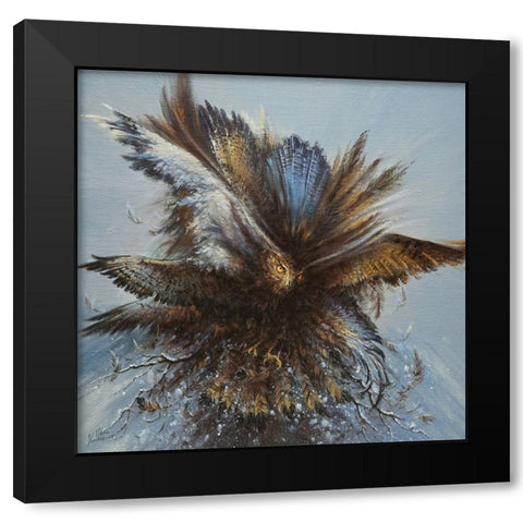 Guards Black Modern Wood Framed Art Print by Yushkevich, Viktor