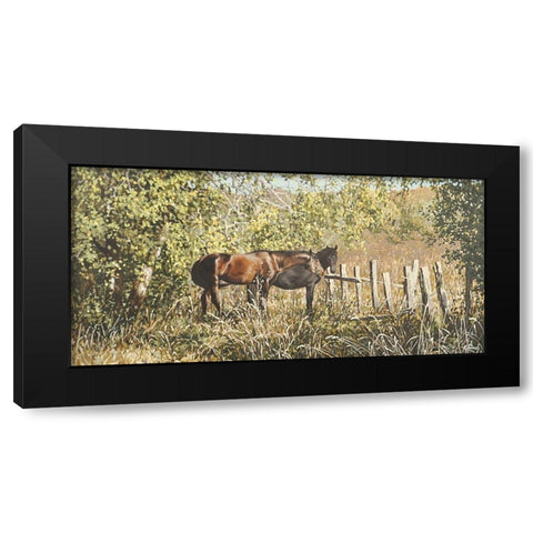 Conversation Black Modern Wood Framed Art Print with Double Matting by Adamov, Alexey