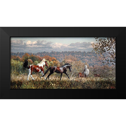 Freedom Black Modern Wood Framed Art Print by Adamov, Alexey