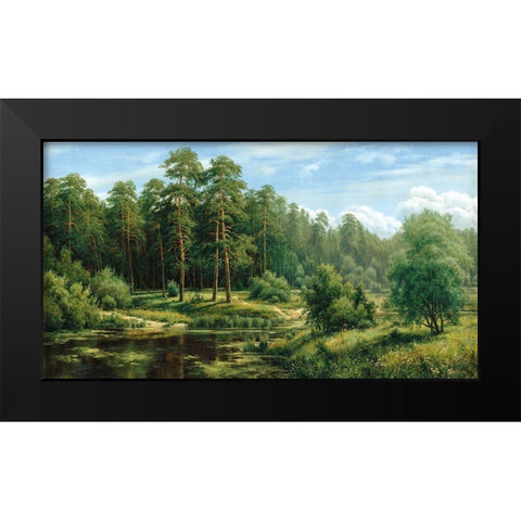 Russian Landscapes I Black Modern Wood Framed Art Print by Priscepa, Igor