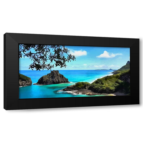 Tropical Coast III Black Modern Wood Framed Art Print by Medeiros, Celito