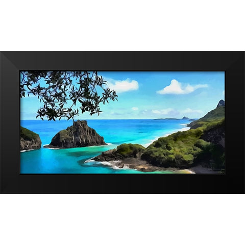 Tropical Coast III Black Modern Wood Framed Art Print by Medeiros, Celito