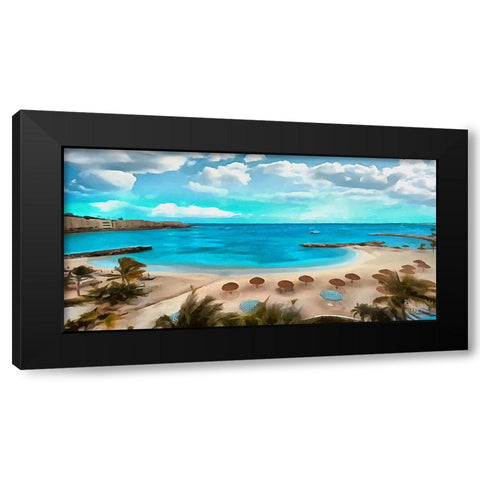 The Beach III Black Modern Wood Framed Art Print by Medeiros, Celito