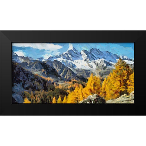 I Like Italy so much V Black Modern Wood Framed Art Print by Medeiros, Celito