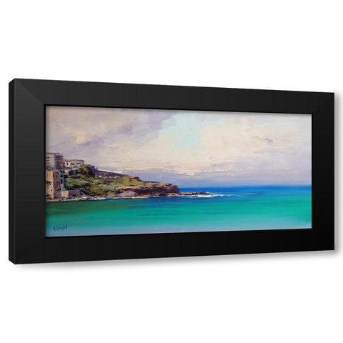 Bondi Beach Australia Black Modern Wood Framed Art Print with Double Matting by Gercken, Graham
