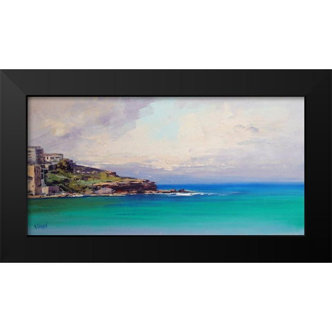 Bondi Beach Australia Black Modern Wood Framed Art Print by Gercken, Graham