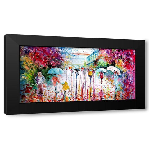 Colorful Fall in the City Black Modern Wood Framed Art Print with Double Matting by Kovacs, Anna Brigite