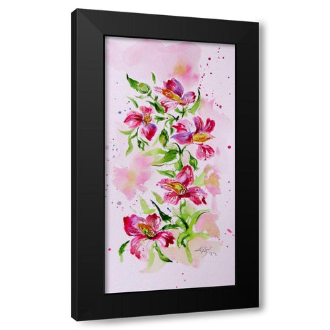 Tropical Floral II Black Modern Wood Framed Art Print by Kovacs, Anna Brigite