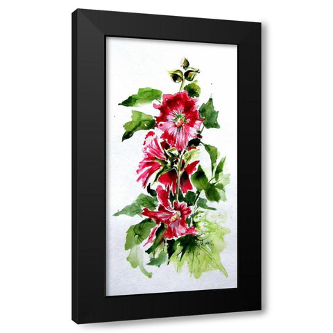 Mallow II Black Modern Wood Framed Art Print with Double Matting by Kovacs, Anna Brigite