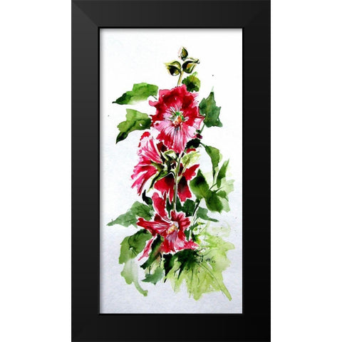 Mallow II Black Modern Wood Framed Art Print by Kovacs, Anna Brigite