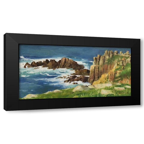 South England Black Modern Wood Framed Art Print with Double Matting by Strube, Ling