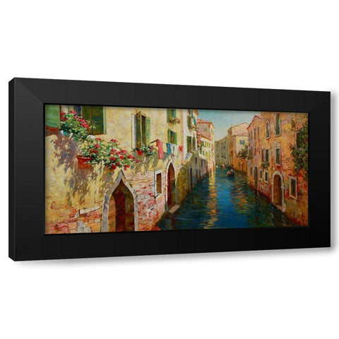 Flowers of Venice Black Modern Wood Framed Art Print with Double Matting by Obuchovsky, Yury