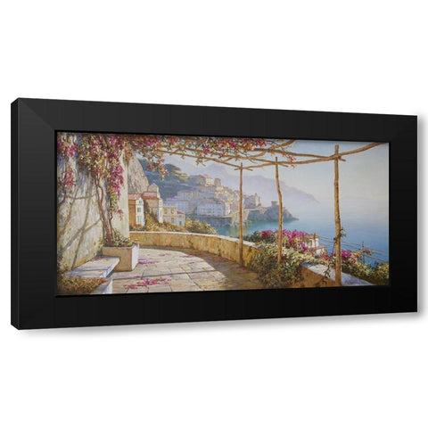 Amalfi. Colors of Autumn Black Modern Wood Framed Art Print by Obuchovsky, Yury