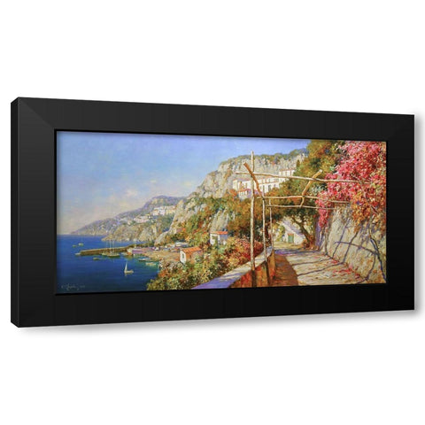 Amalfi Black Modern Wood Framed Art Print by Obuchovsky, Yury
