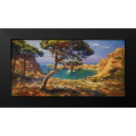 Rocky Coast XXI Black Modern Wood Framed Art Print by Sviridov, Sergei