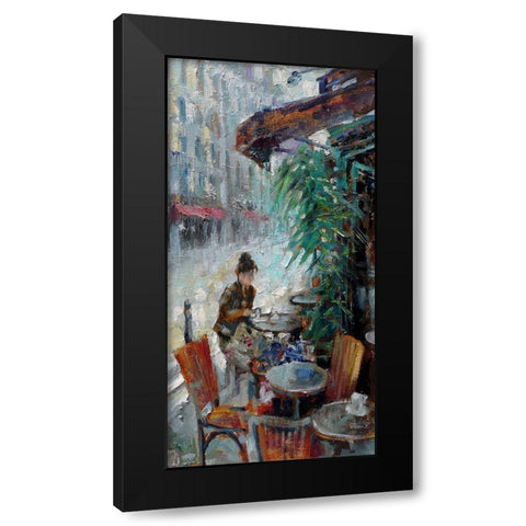 Paris, by Madame Pompadour Black Modern Wood Framed Art Print with Double Matting by Zakrynycny, Viktor