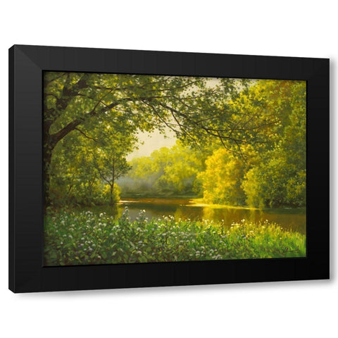 Spring Landscape V Black Modern Wood Framed Art Print with Double Matting by Adamov, Alexey