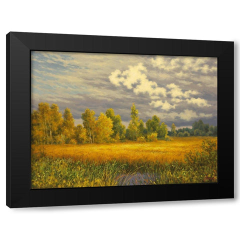 Clouds in Summer Black Modern Wood Framed Art Print with Double Matting by Adamov, Alexey