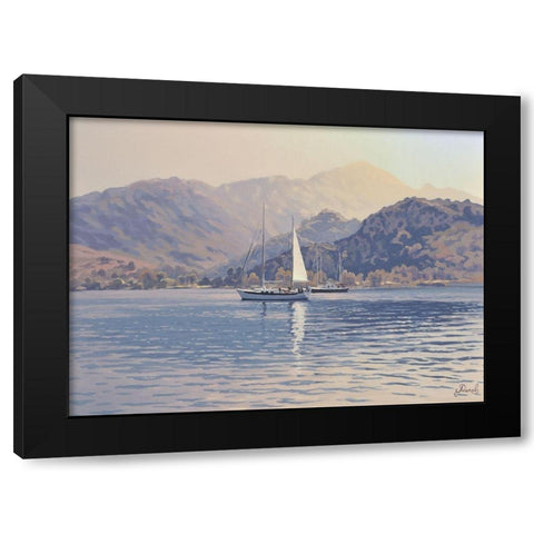 By warm Shore Black Modern Wood Framed Art Print by Adamov, Alexey