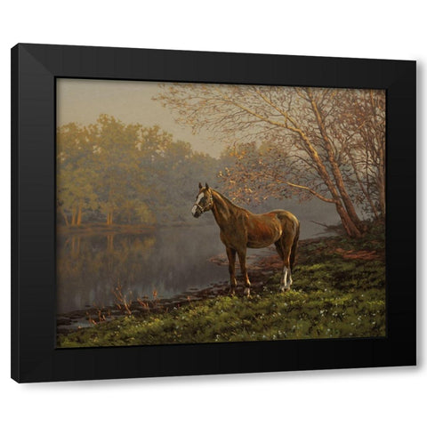 In the Spring Black Modern Wood Framed Art Print with Double Matting by Adamov, Alexey