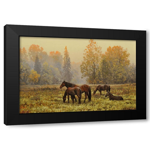 In the Silent Wood Black Modern Wood Framed Art Print with Double Matting by Adamov, Alexey