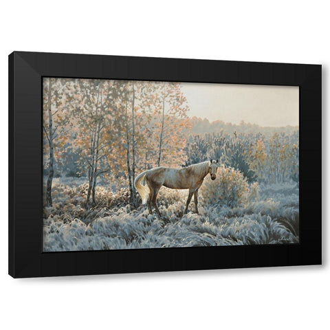 Winter Morning Black Modern Wood Framed Art Print with Double Matting by Adamov, Alexey