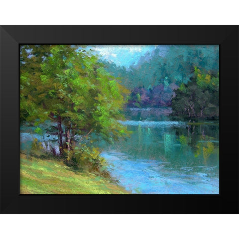 Blue River Black Modern Wood Framed Art Print by Chaney, Alan