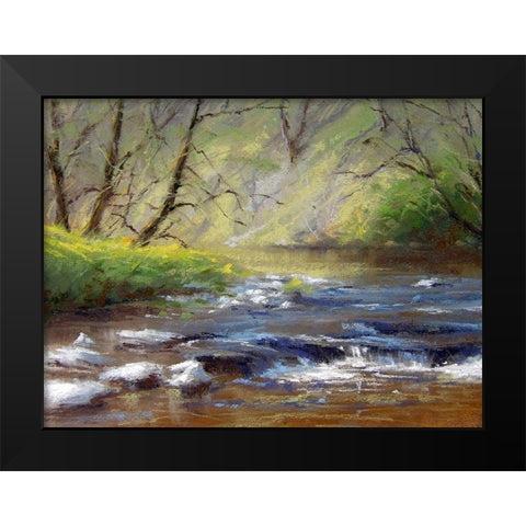 Evening River Black Modern Wood Framed Art Print by Chaney, Alan