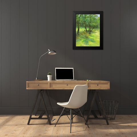 Hedgerow Trees Black Modern Wood Framed Art Print by Chaney, Alan