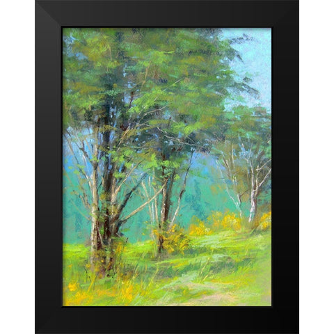 Trees in Spring Black Modern Wood Framed Art Print by Chaney, Alan