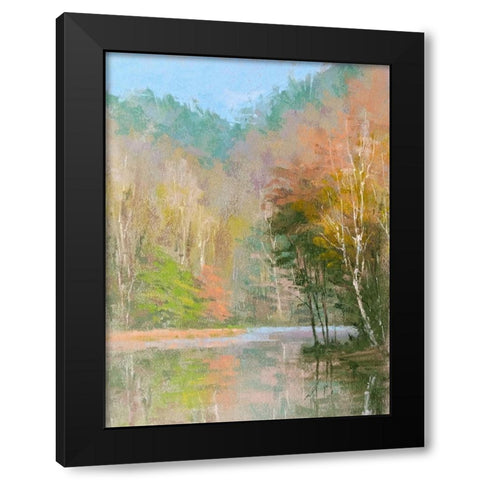 Lakeside in December Black Modern Wood Framed Art Print by Chaney, Alan