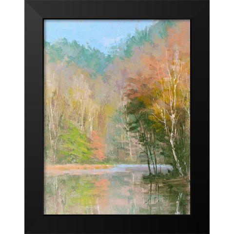 Lakeside in December Black Modern Wood Framed Art Print by Chaney, Alan