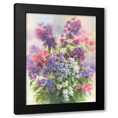 Phlox Smell Black Modern Wood Framed Art Print with Double Matting by Besedina, Anastasiia