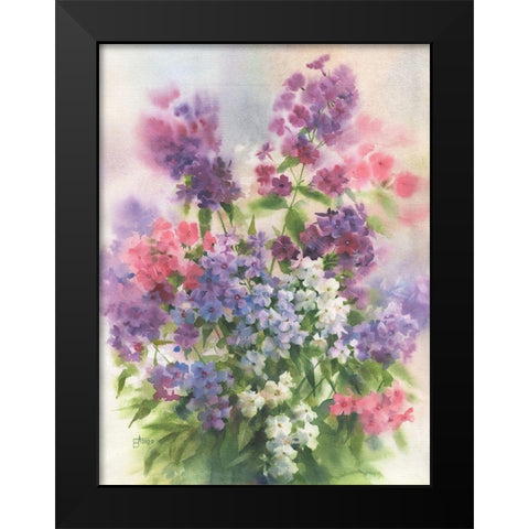 Phlox Smell Black Modern Wood Framed Art Print by Besedina, Anastasiia