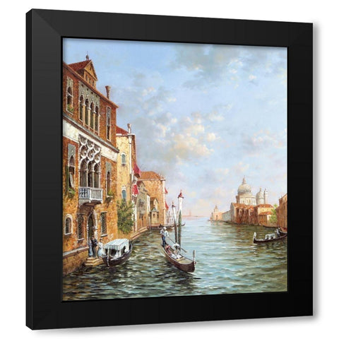 Venice V Black Modern Wood Framed Art Print with Double Matting by Alighieri, Giovanni