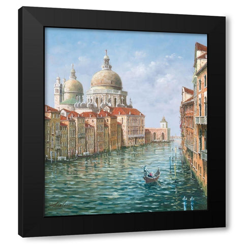 Venice VIII Black Modern Wood Framed Art Print with Double Matting by Alighieri, Giovanni