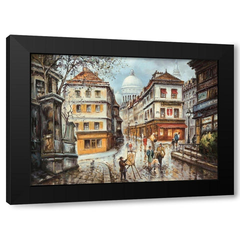 Paris View III Black Modern Wood Framed Art Print by Bertrand, Yves
